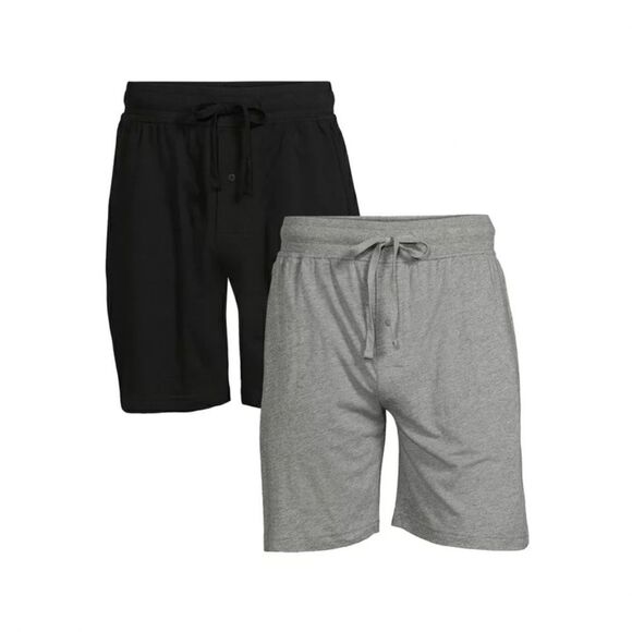 Hanes Men's Cotton Modal ComfortFlexFit Sleep Shorts, 2-Pack - Picture 1 of 9